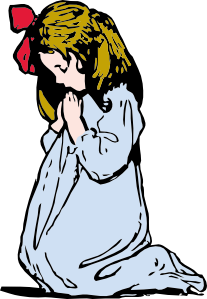 Girl Praying Clip Art