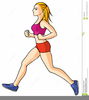 Jogging Girl Clipart Image
