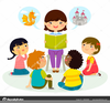Clipart Children Listening To A Story Image