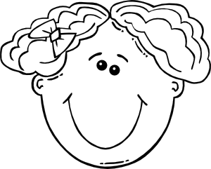 Girl Face Cartoon Outline Clip Art At Clker Com Vector Clip Art Online Royalty Free Public Domain