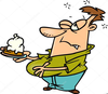 Pie Eating Clipart Image