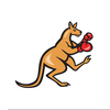 Boxing Kangaroo Clipart Image