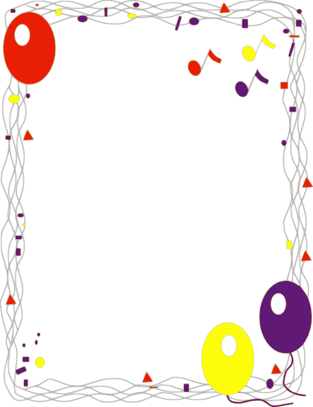 Borders Clip Art. Balloon Border clip art