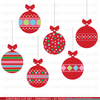 Christmas Ornaments Clipart Image