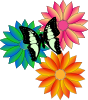 Butterfly And Flowers Clip Art