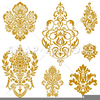 Gold Ornament Clipart Image