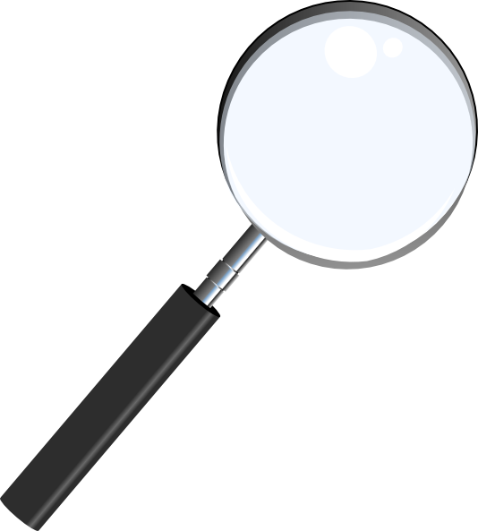 magnifying glass clipart black and white - photo #32