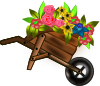 Flower Wheelbarrow Clip Art