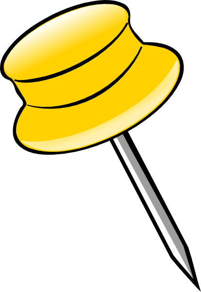 yellow pin clipart - photo #2