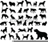 Silhouettes Of Dogs Clipart Image