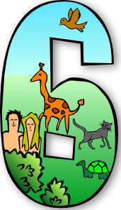 Creation Days Numbers 6 Clip Art