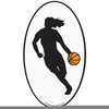 Basketball Girls Player Clipart Image