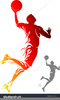 Basketball Player Dunking Clipart Image