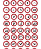 Numbered Circles Clipart Image