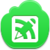 Free Green Cloud Blog Writing Button Image