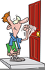 Person Knocking On Door Clipart Image