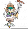 Clipart Of Woman Golfer Image