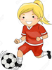 Girl Soccer Player Clipart Image