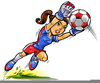 Girl Soccer Goalie Clipart Image