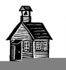 Clipart Schoolhouse Black And White Image