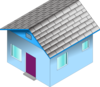 Small Blue House Clip Art
