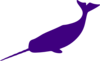 Purple Whale Clip Art