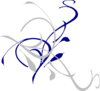 Navy Blue Florish Clip Art