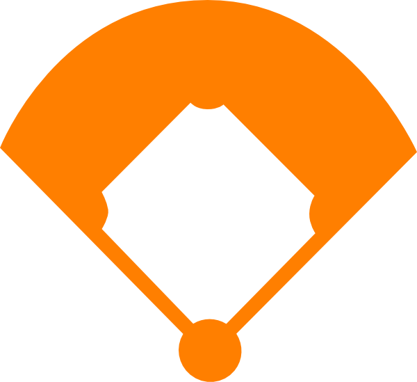 baseball field clipart. Baseball Field Orange clip art