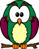 Skinny Owl On Branch Clip Art