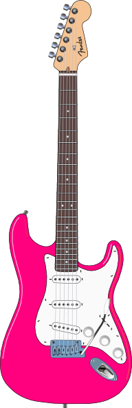 free pink guitar clipart - photo #15