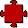 Red Jigsaw Clip Art