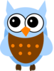 Blue And Orange Owl Clip Art