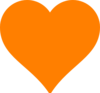 Orange Heart Clip Art