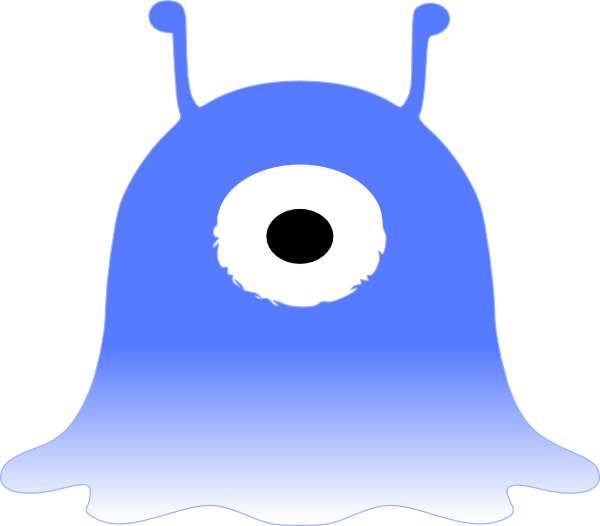 Blue One Eyed Monster Clip Art at Clker.com - vector clip art online