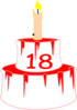 18bdaycake-candle Clip Art