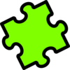 Lime Puzzle Piece Clip Art