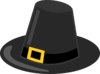 Pilgrim Hat With Black Band Clip Art