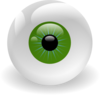 Green Eyeball Clip Art