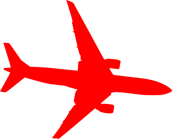 Airplane Red Clip Art at Clker.com - vector clip art online, royalty