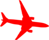 Airplane Red Clip Art