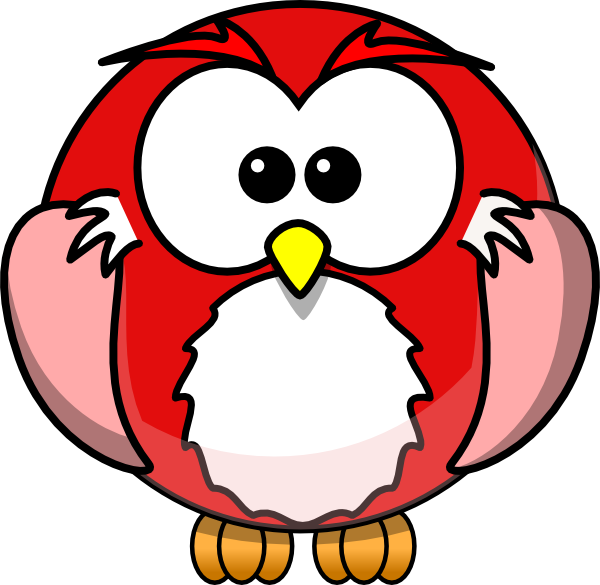 owl clip art red - photo #10