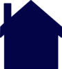Navy Blue House Clip Art