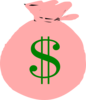 Pink Money Bag Clip Art