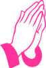 Pink Praying Hands Clip Art