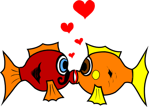 free kissing fish clipart - photo #13