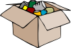 Clothing Carton Box Full Of Socks Clip Art