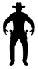 Old West Clipart Silhouette Image