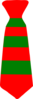 Christmas Neck Tie Striped Green And Red Clip Art