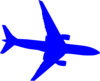 Blue Plane Clip Art