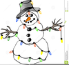 Snowman Folk Art Clipart Image